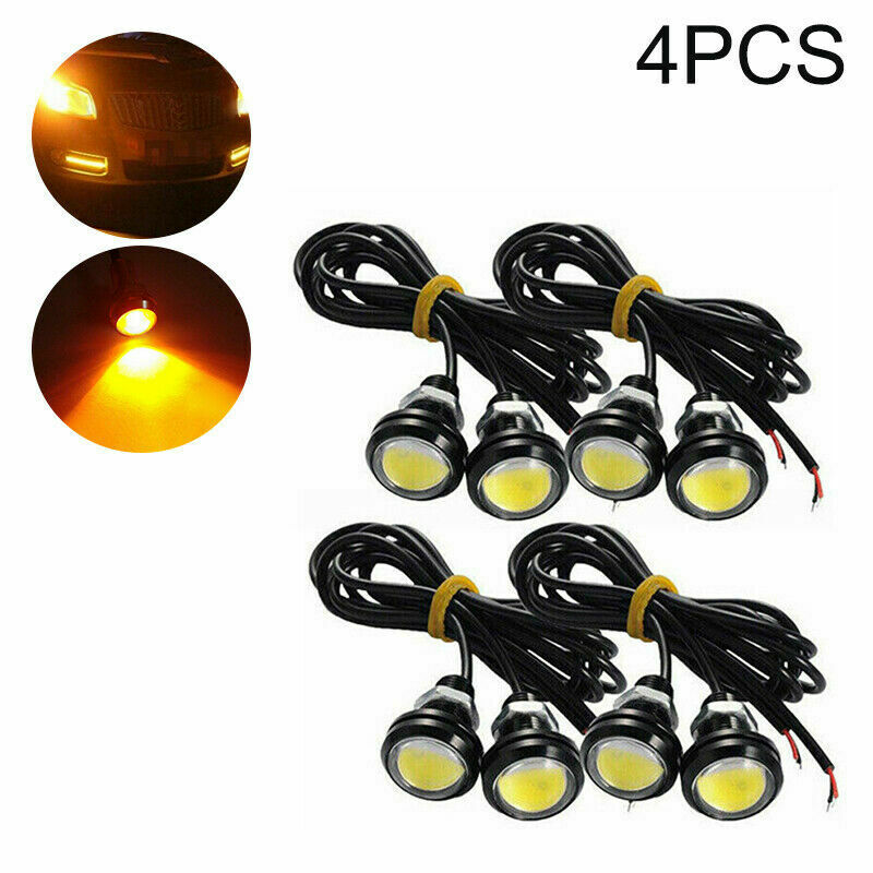 Universal 4pcs LED Amber Grille Mark Lights for Truck Raptor SUV Ford SVT Style