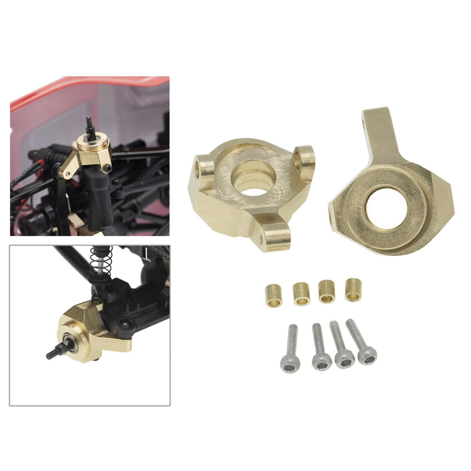 2pcs RC Steering Knuckle Repalce for 1/24 Axial SCX24 90081 AXI00001 Car