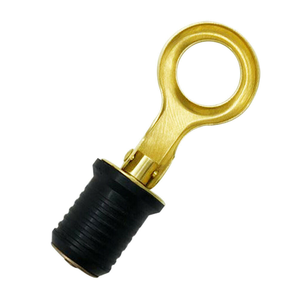 Brass Snap-Handle Drain Plug for Boat Livewell Accessories, 1 inch 25mm