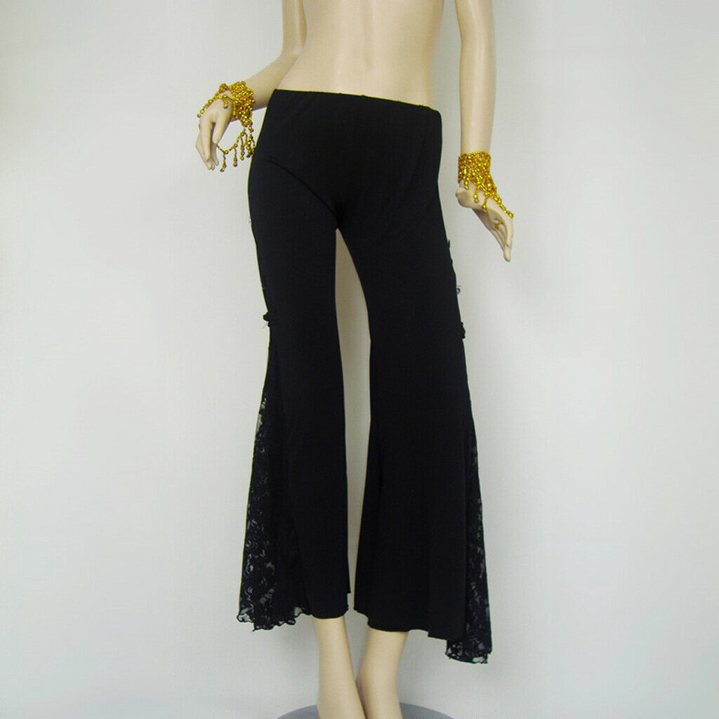 Belly Dance Costumes Flank Openings Lace Trousers Dancing Latin Yoga Pants