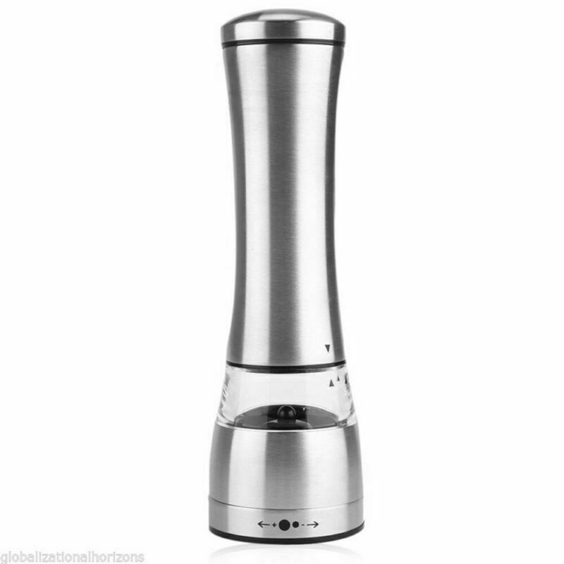 Manual Salt Pepper Grinder Spice Herb Mill Thumb Push Muller Stainless Steel