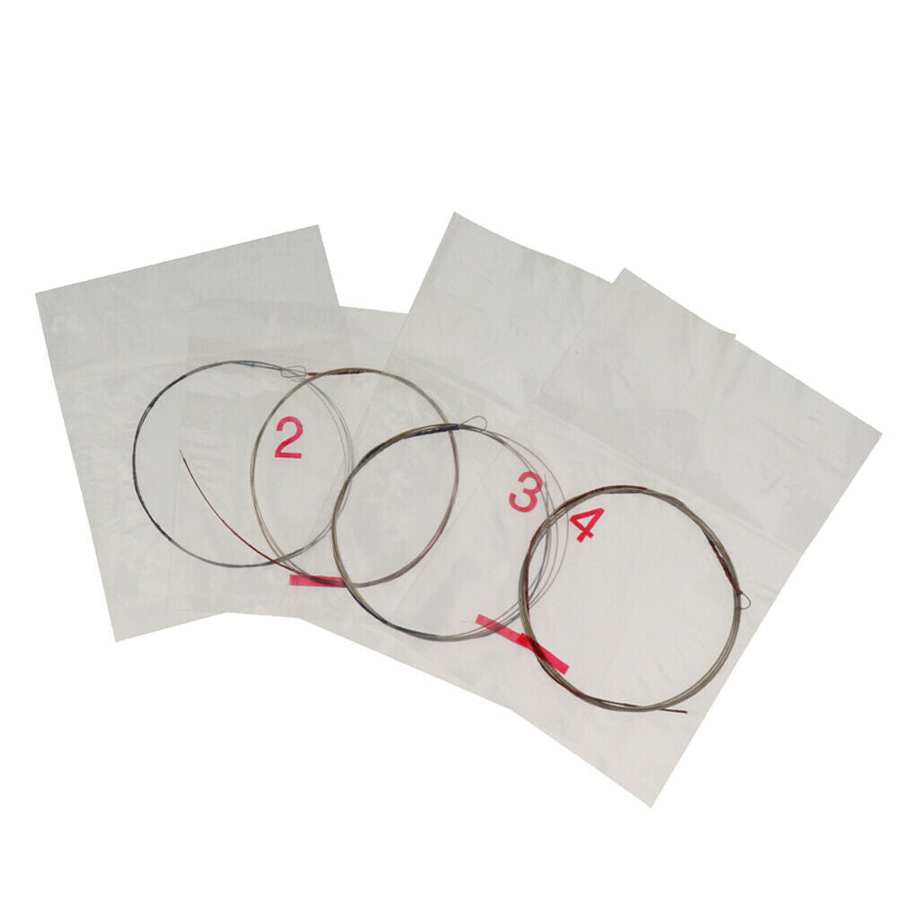 DIY 4 Pieces Alloy Pipa Strings Chinese Lute Parts Quick Response