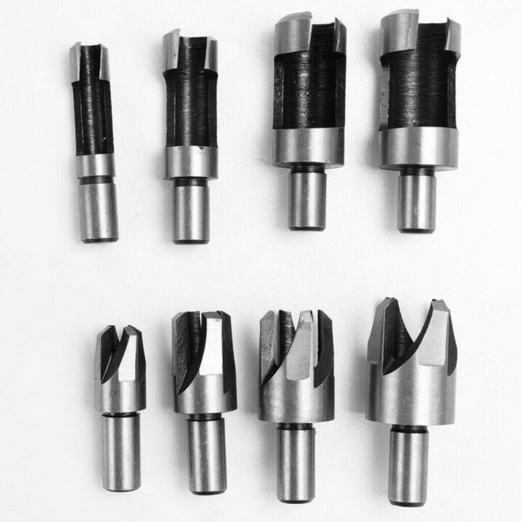 5/8" 1/2" 3/8" 1/4" Wood Plug Cutter Set ,Cutter Tenon Drill Bit Cutter Cork