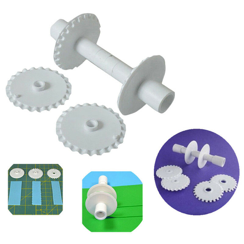 Fondant Strip Ribbon Cutter Sugarcraft Tool Cake Rolling Pin Embosser Rol .l8