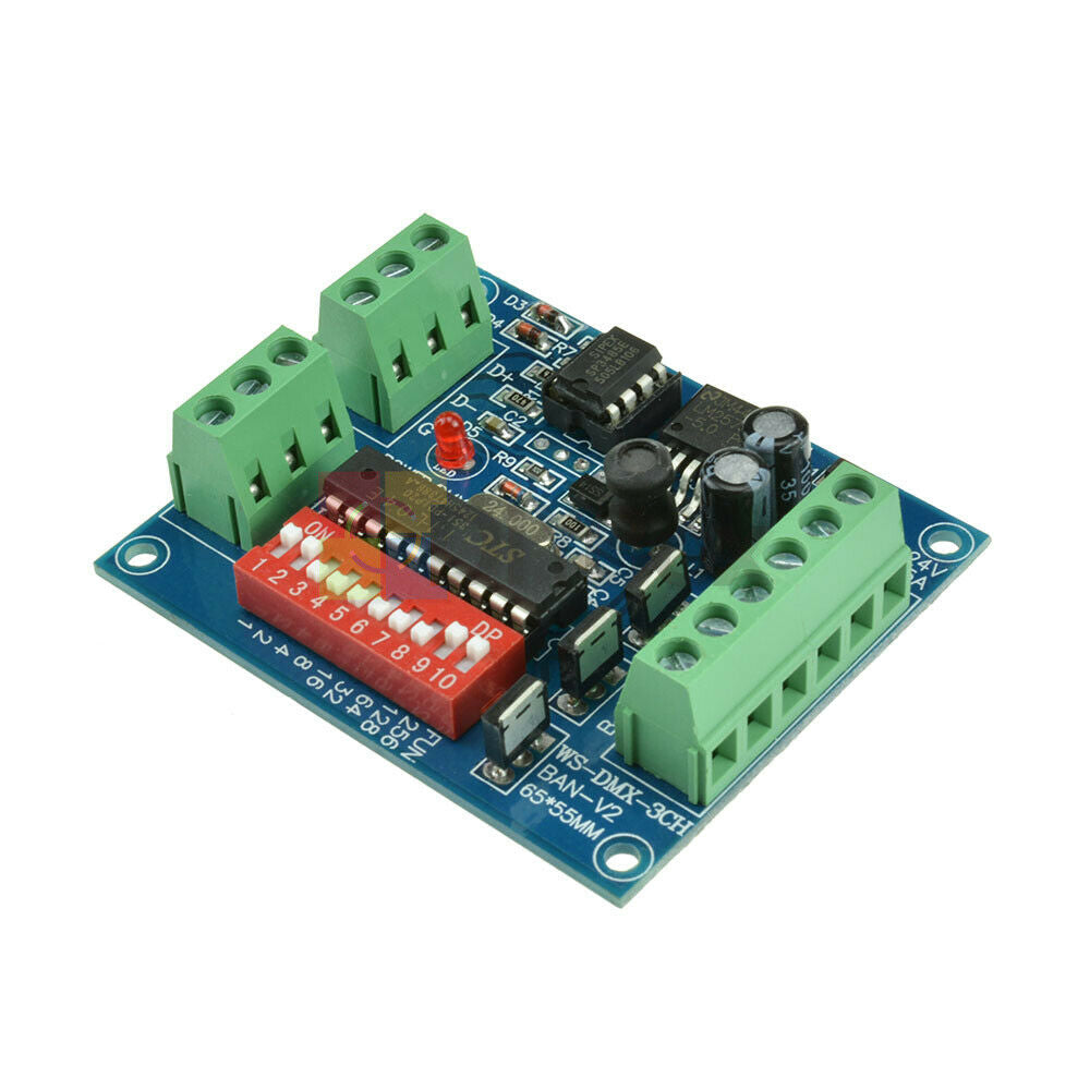 DC 5-24V DMX512 3 Channel Decoder RGBW Controller LED Stage Lighting CMOS Output