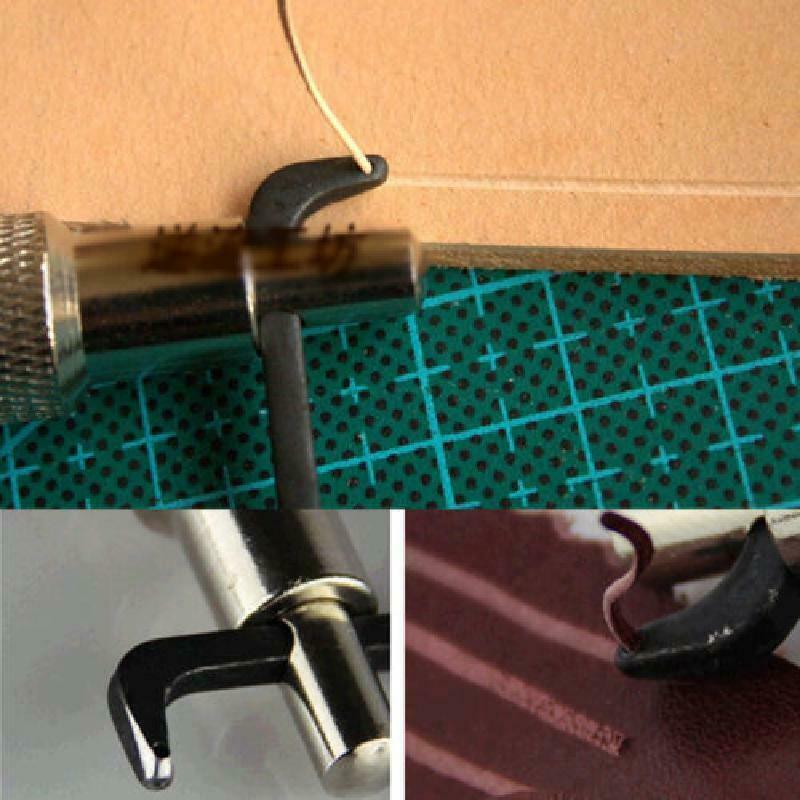 Adjustable Leather Edge Stitching Groover Leathercraft Groove Gouge Working Tool