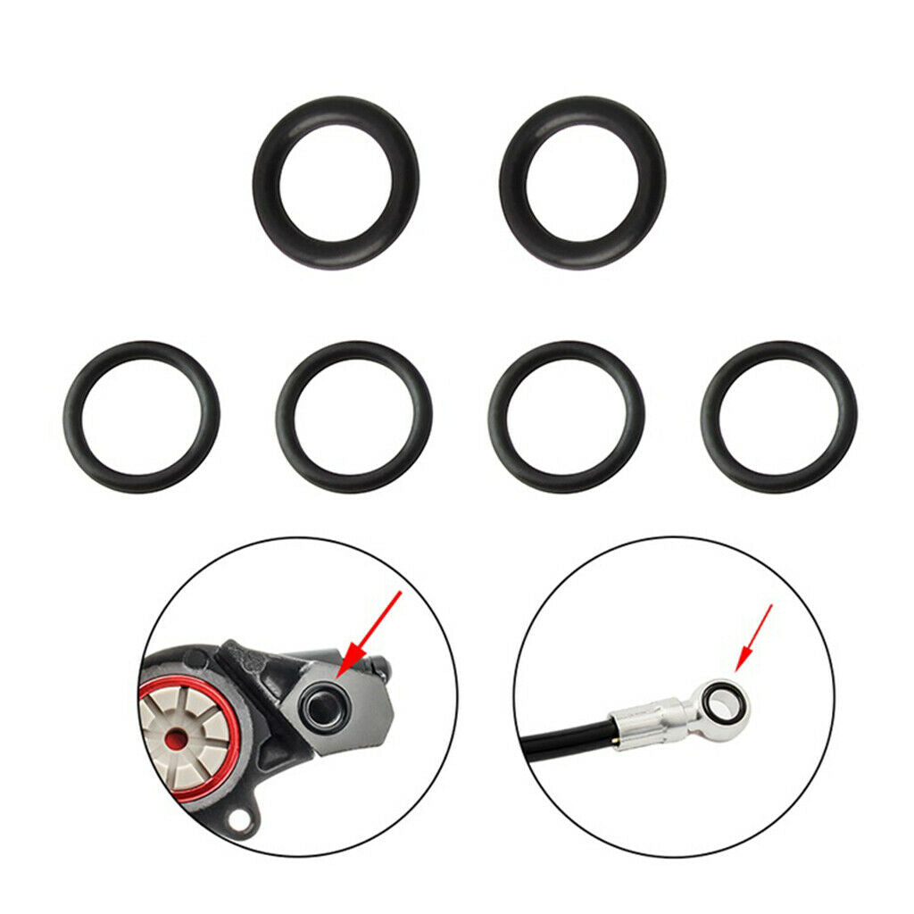 5Pack Rubber O-Rings Cycling Mountain Bike Disc Brake Oil Tube Gasket Seal Rings