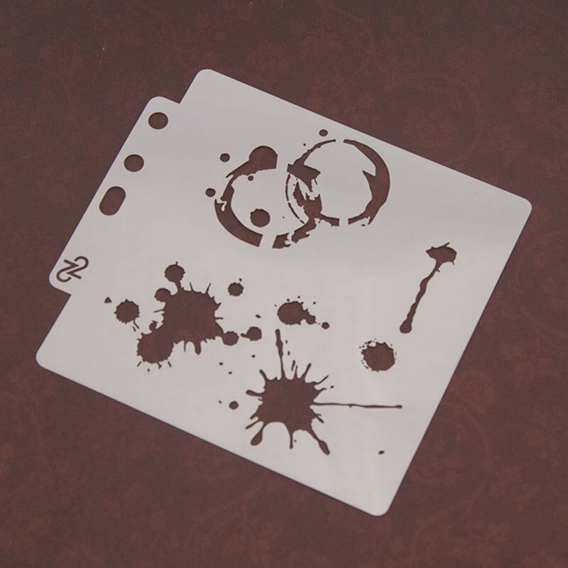 Reusable Water droplet Stencil Airbrush Art Home Decor Scrapbooking Albu.l8
