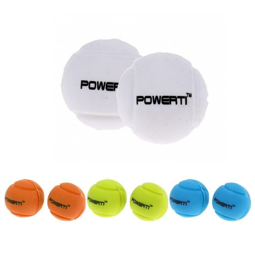 2Pcs Tennis Racquet Shock Absorber Vibration Dampeners Damping Balls Yellow