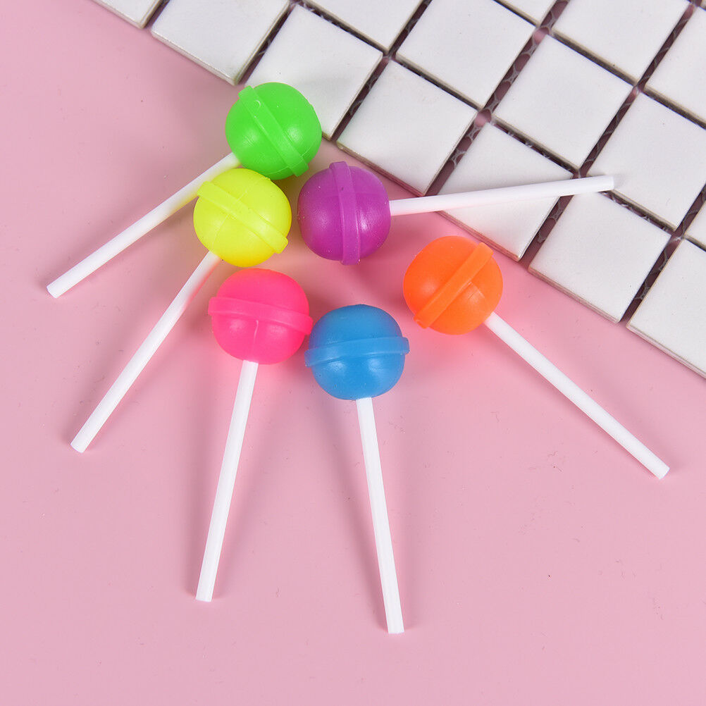 6Pcs Creative Sweet Candy Lolipop Eraser school office supplies Gifts for.l8