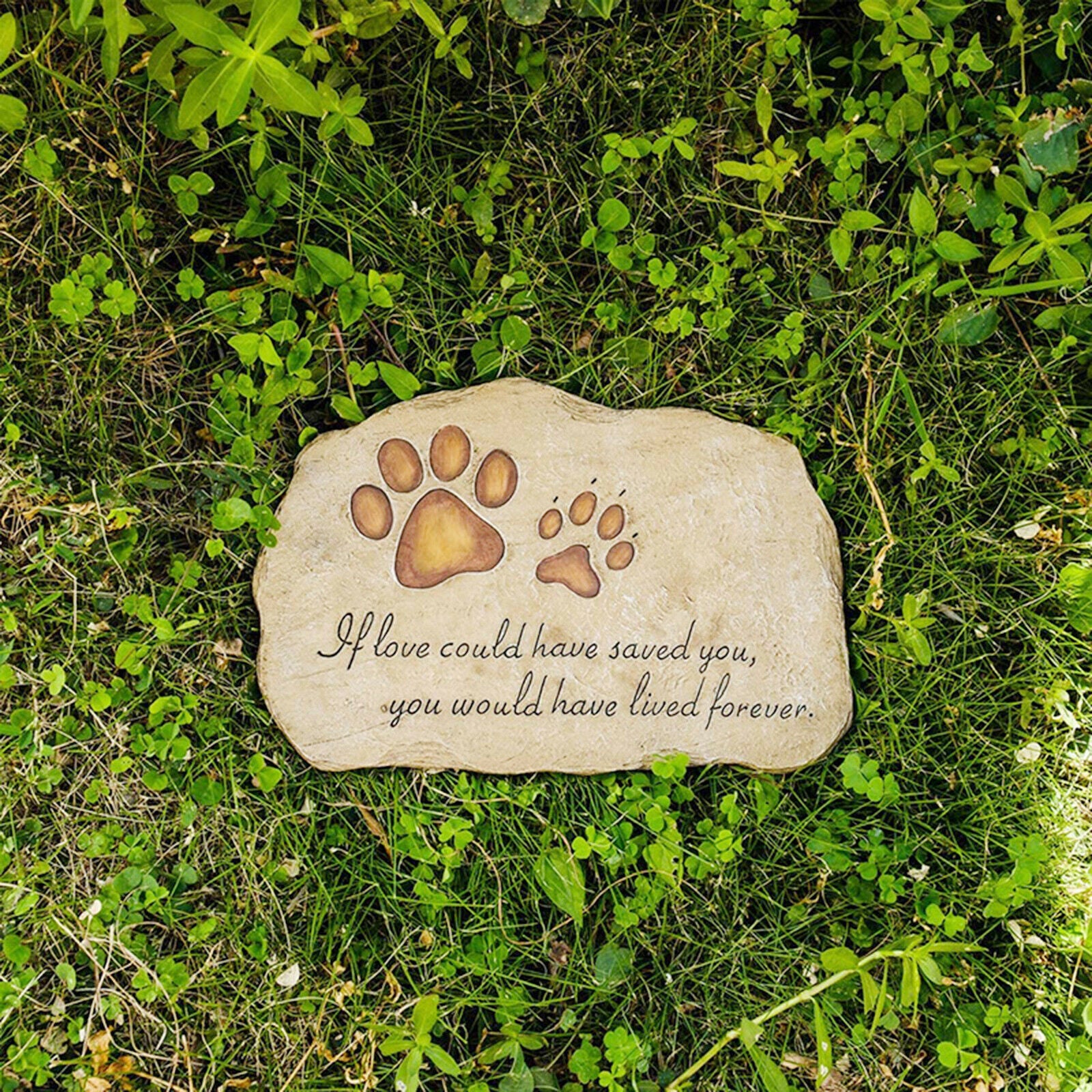 Pet Memorial Stone Waterproof Grave Marker Yard Tombstone Ornament Sympathy