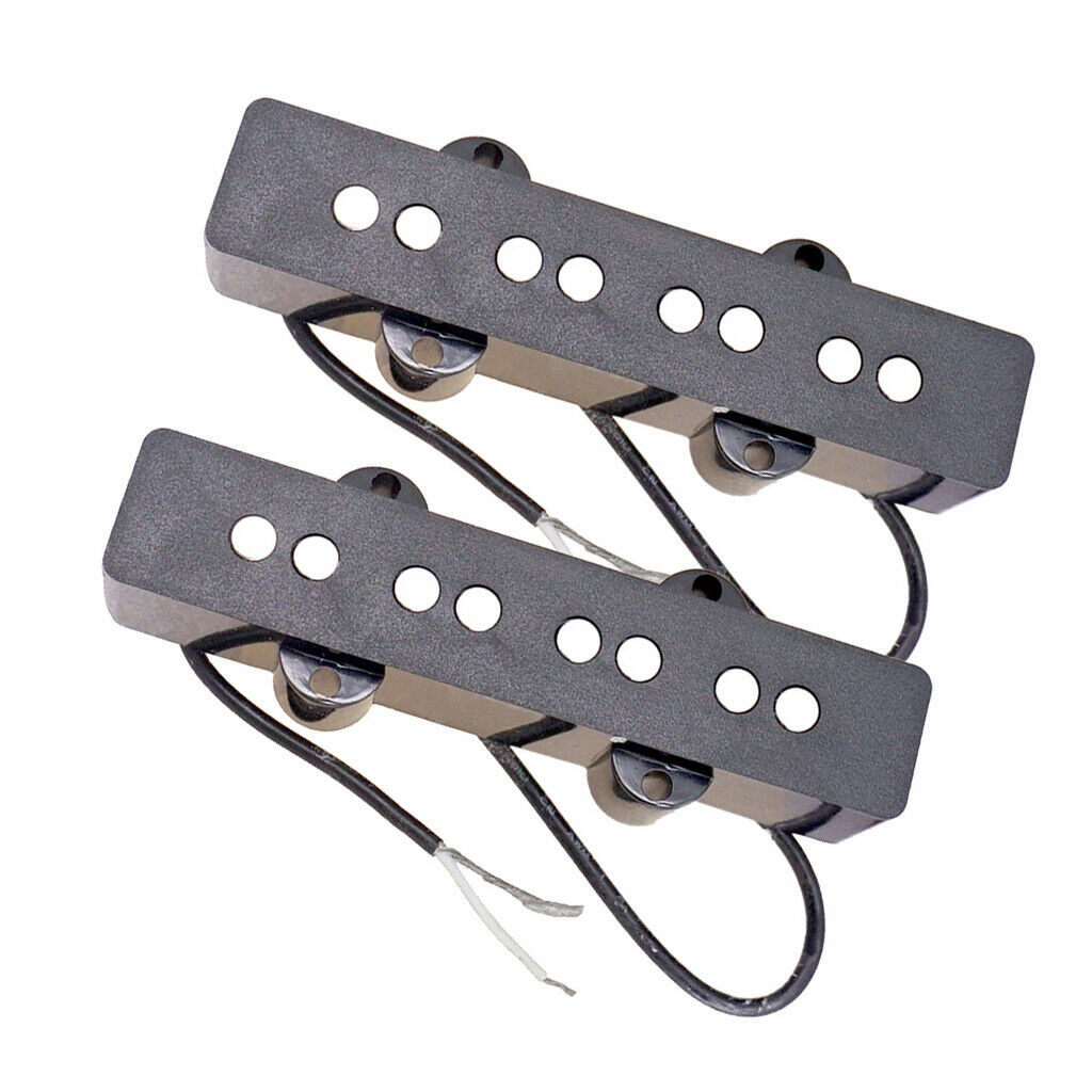 Lovoski 2 Pieces Black Open  Pickup for 4 Strings Jazz Bass