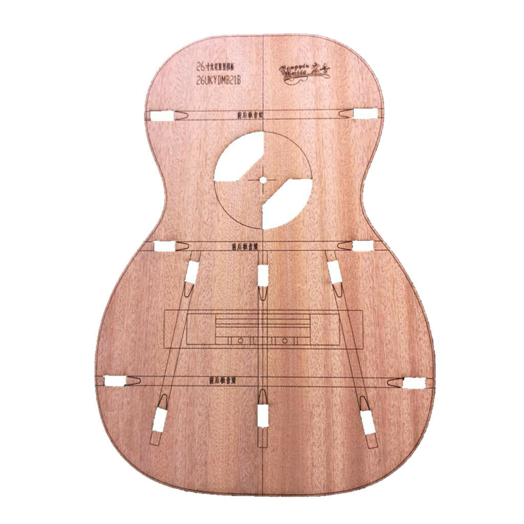 DIY Tenor Ukulele Body Layout Template Premium Guitar Barrel Building Templates