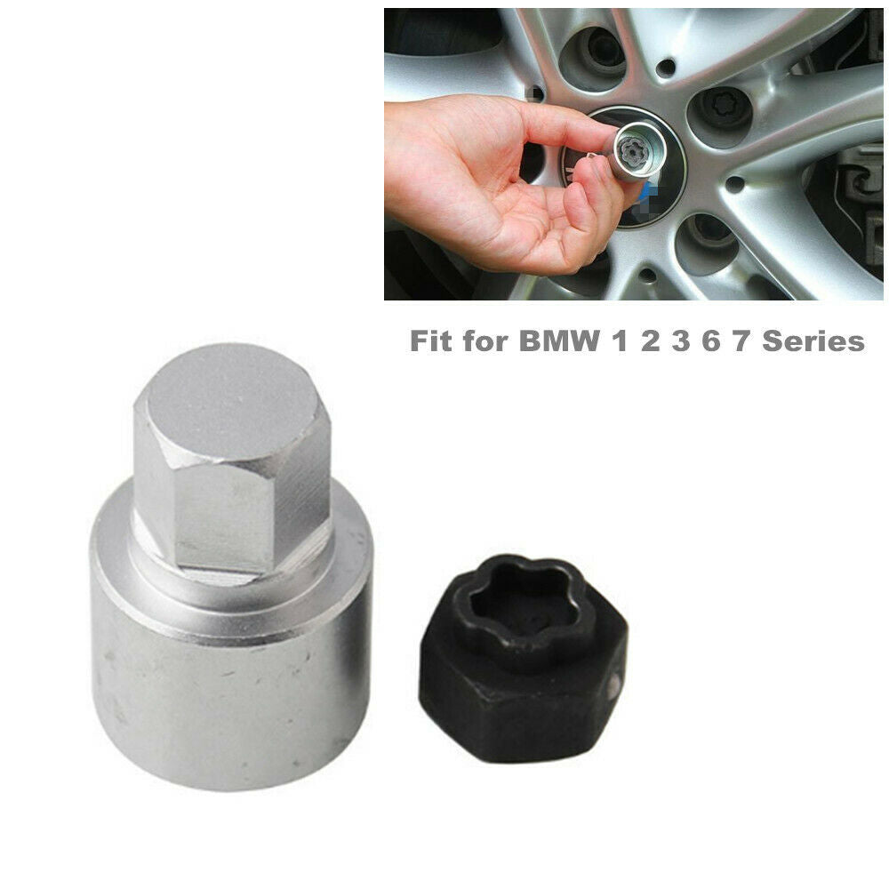 Car Anti-theft Wheel Lock Nut Screw Socket Removal Tool for BMW 1 2 3 6 7 Series