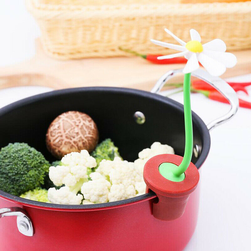 Rotation Daisy Flower Prevent Soup Overflow Pot Clip Silicone Lifting Pot.l8