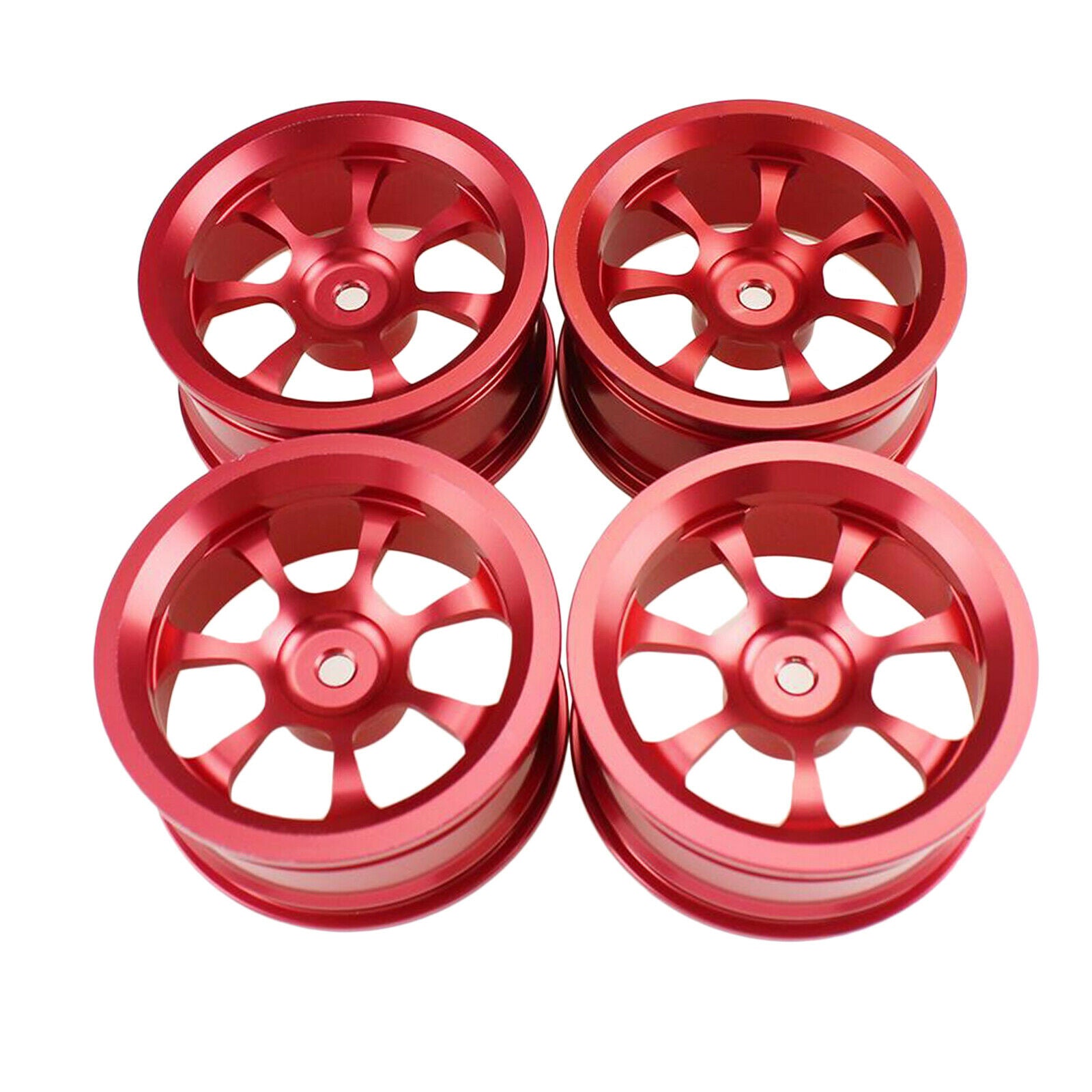 4/Set Alloy 52mm Wheel Hub Rim Set for Wltoys A949 A969 A959-B 1:18 RC Car