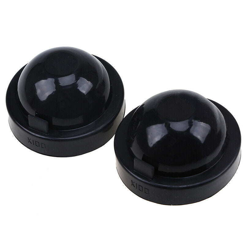 Black Pair Rubber Housing Seal Cap Dust Cover For LED HID Headlight Cap 3.86"