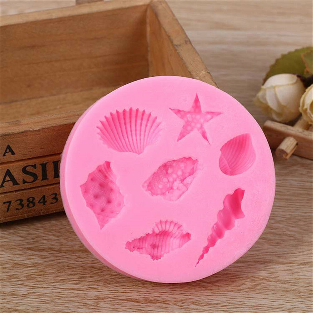 Sea Starfish Seashell Cookie Silicone Molds Cake Decorating Tools Candy M.l8