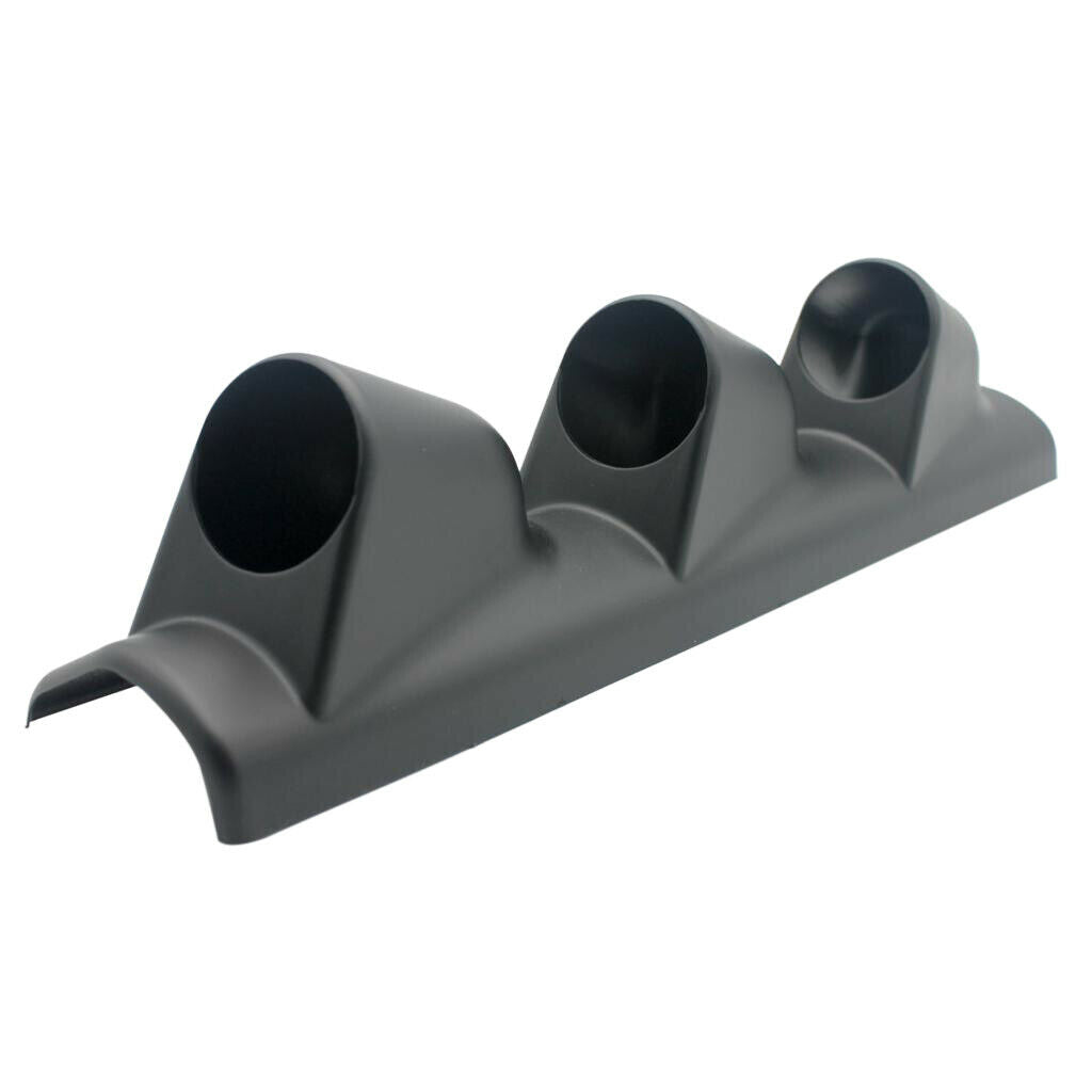 Dashboard mounting triple 52mm gauge bracket for left-hand drive motor vehicles