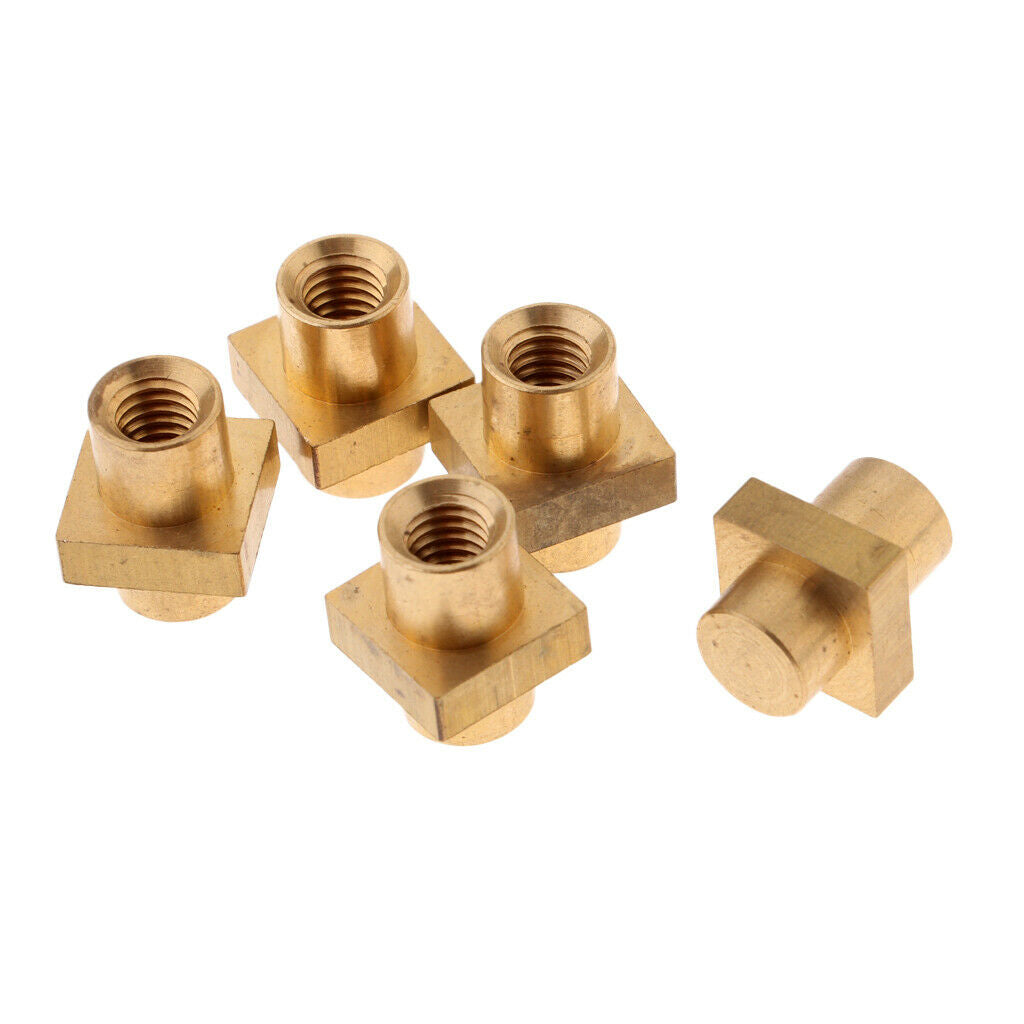 5pcs Brass Square Coarse Knurled Threaded Insert Embedded Nuts Replacement