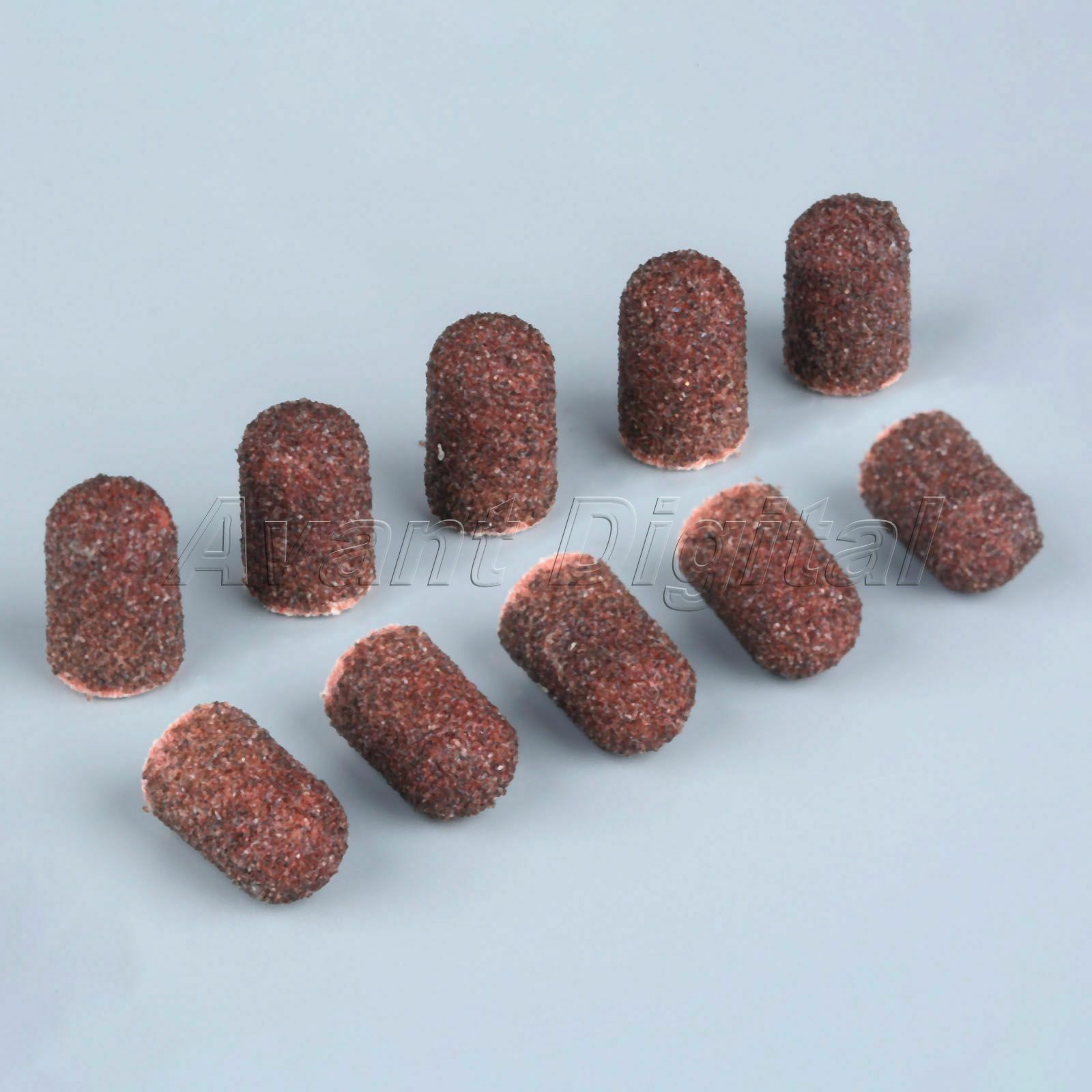 10Pcs Chiropody Podiatry Sanding Caps File Drill Salon Tips Tools Accessories