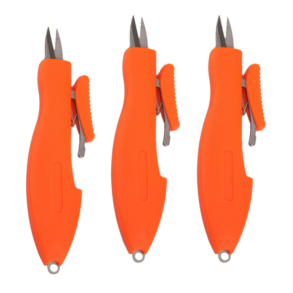 3pcs Retractable Fishing Scissor Pliers Hook Remover Line Cutter Hook Tool