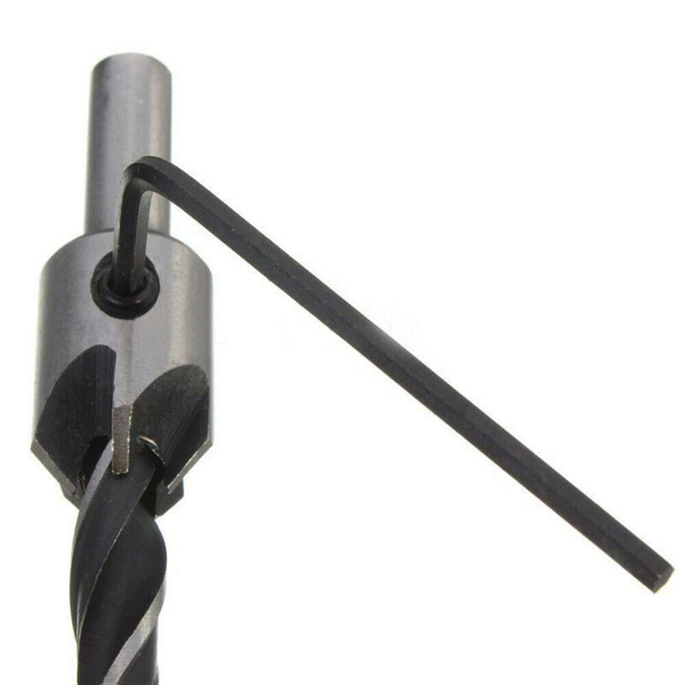 7 pcs Drill Bit Wood 5 Flute HSS Countersink Set 3 4 5 6 7 8 10mm Carpentry Tool