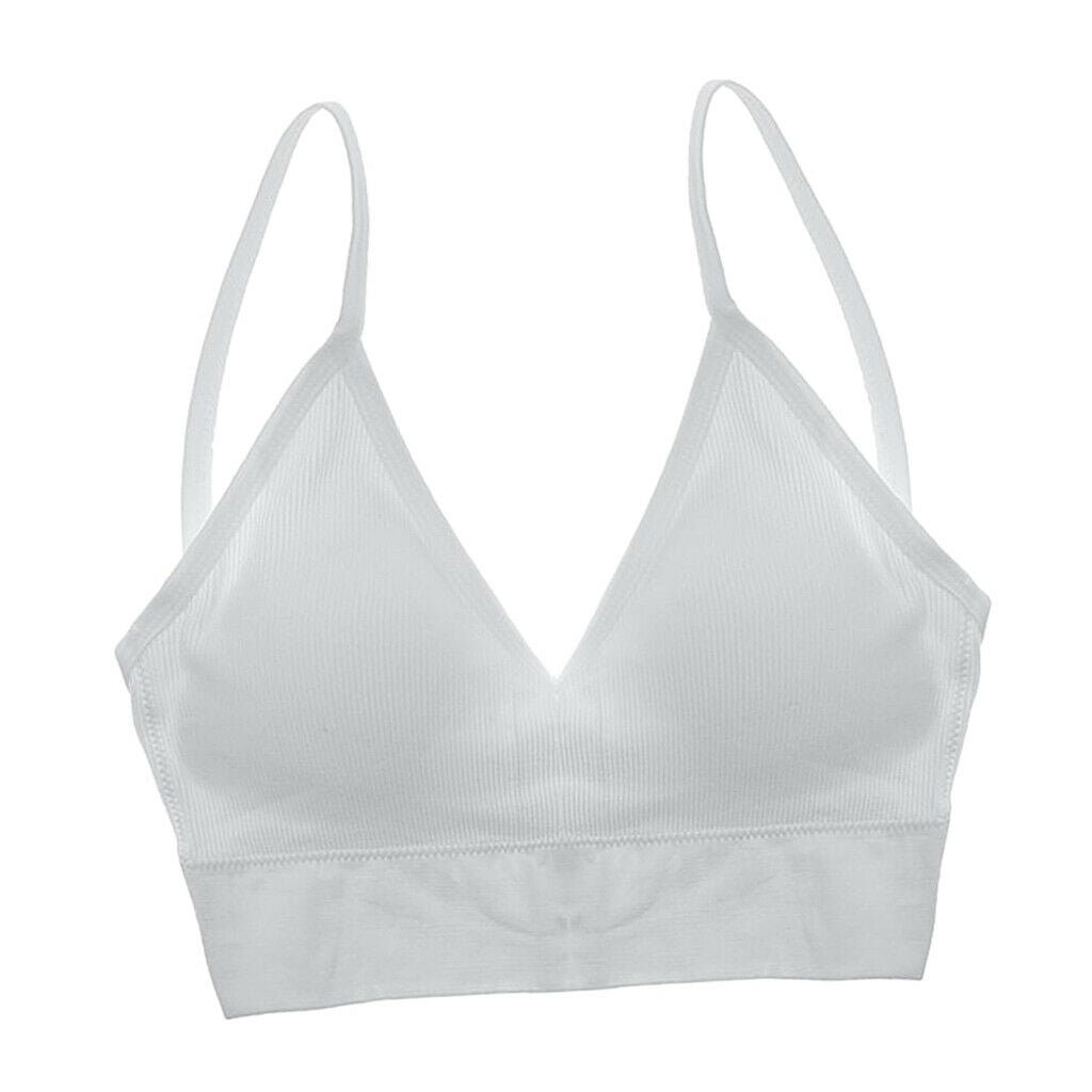 6 Pieces Women's Removable Padded Bralette Wirefree Comfort Bra Sport Bra