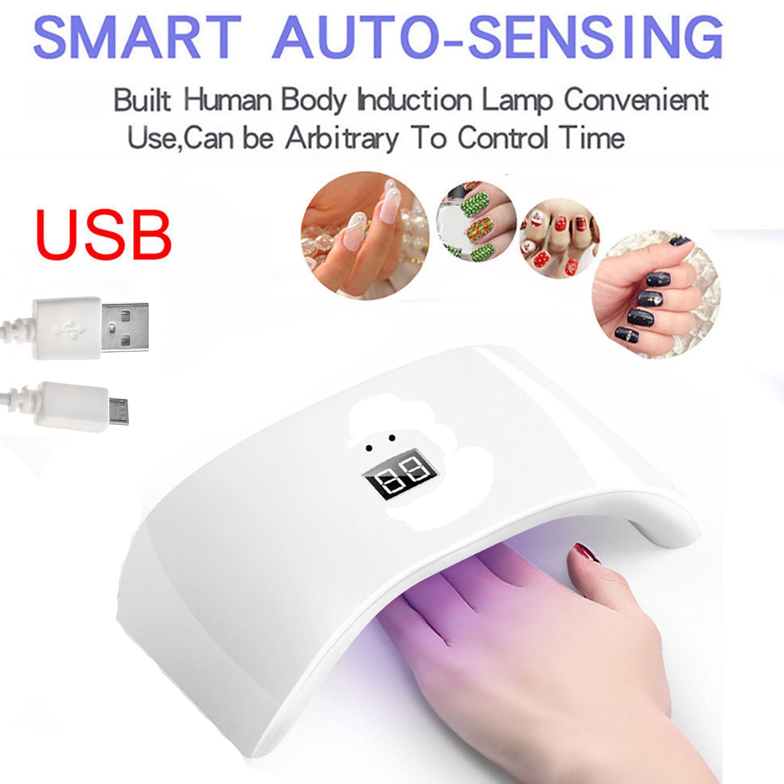 36W USB LED UV Nail Gel Curing Lamp Light Nail Gel Polish Dryer Nail Art Machine