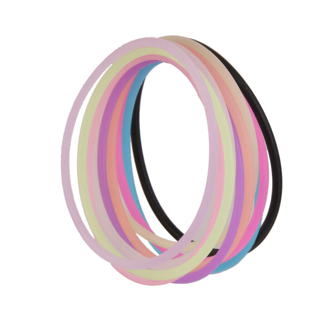 10pcs Women's silicone Rubber Elastic Bracelet Bangles Hair Ropes Purple