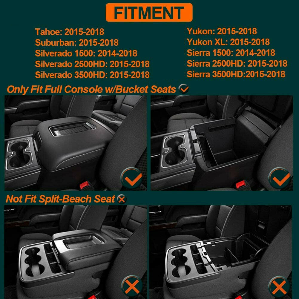 Center Console Insert Organizer Tray For 14-19 Silverado GM Suburban  Silverado