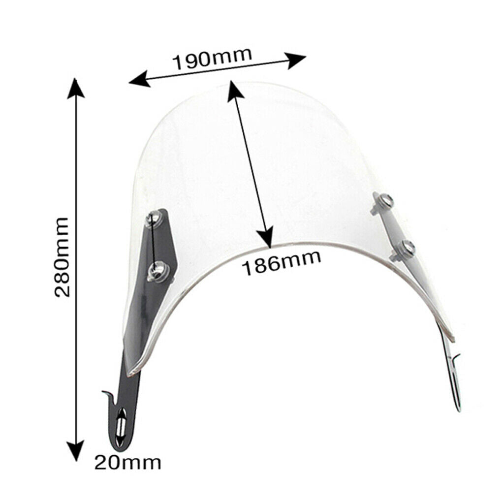 Windshield Wave Fairing Windscreen for CG125 GN125 Motorcycle ATV