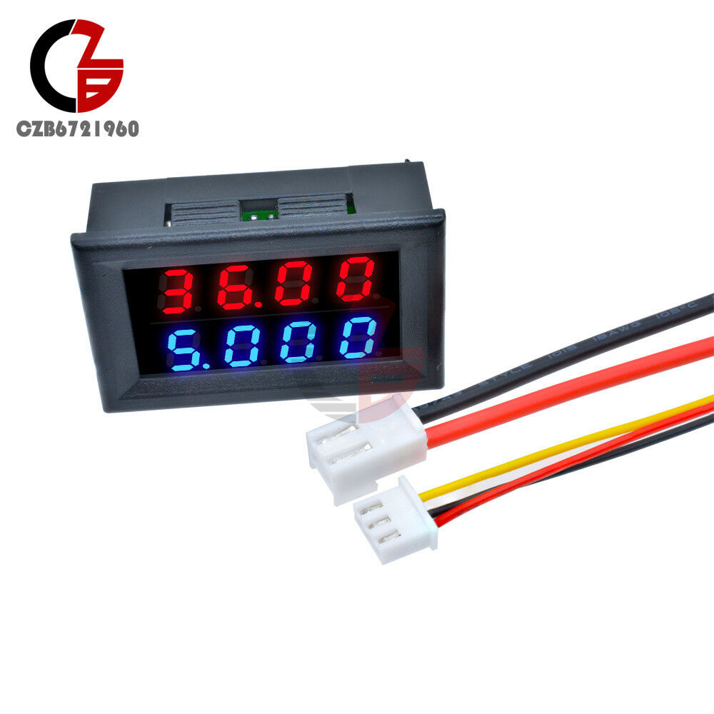 Blue+Red LED DC 0-200V 10A Voltmeter Ammeter Amp Dual Digital Volt Meter Gauge