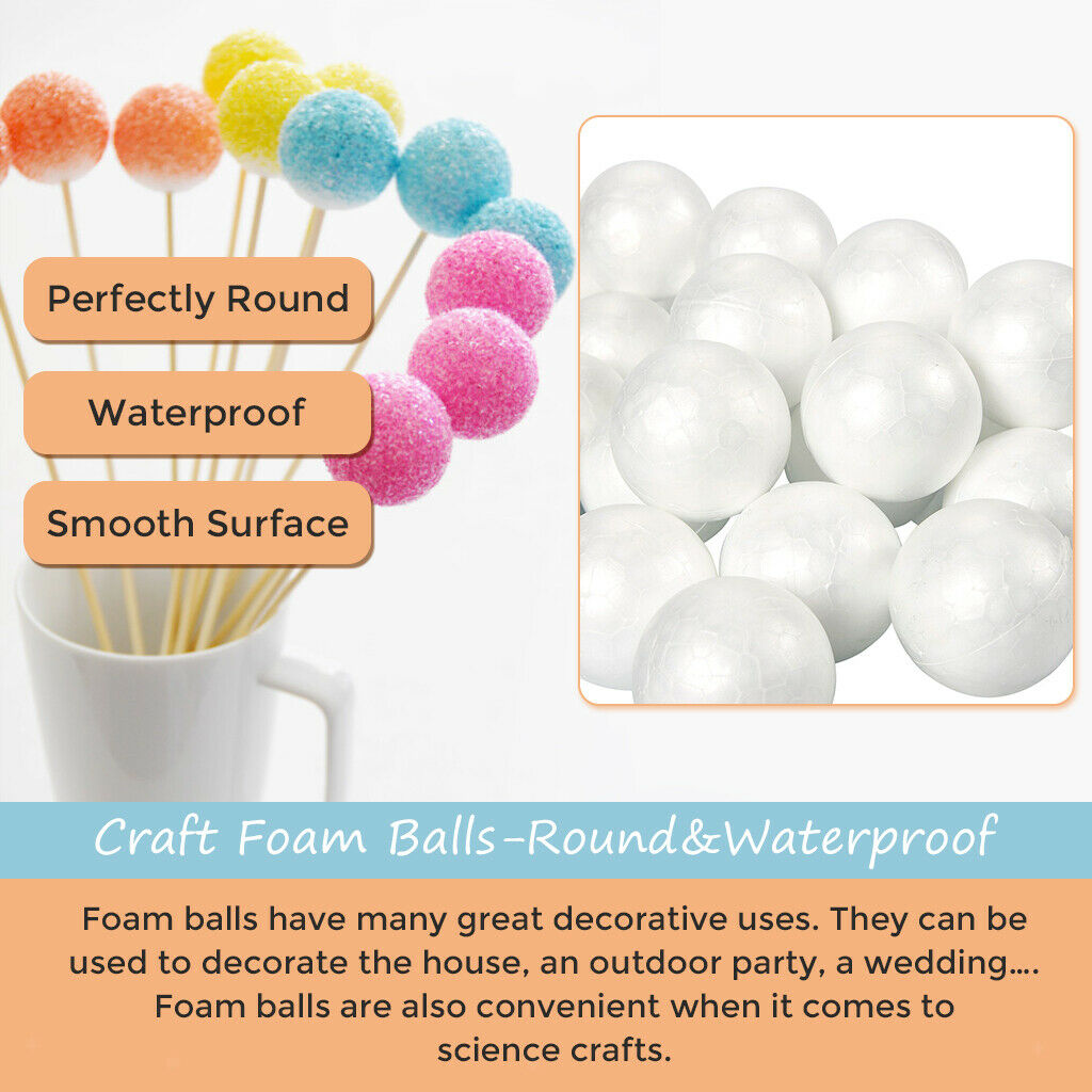 3X Foam Balls Floral Foam Styrofoam Ball Arts for DIY Ball Craft Decor 200mm