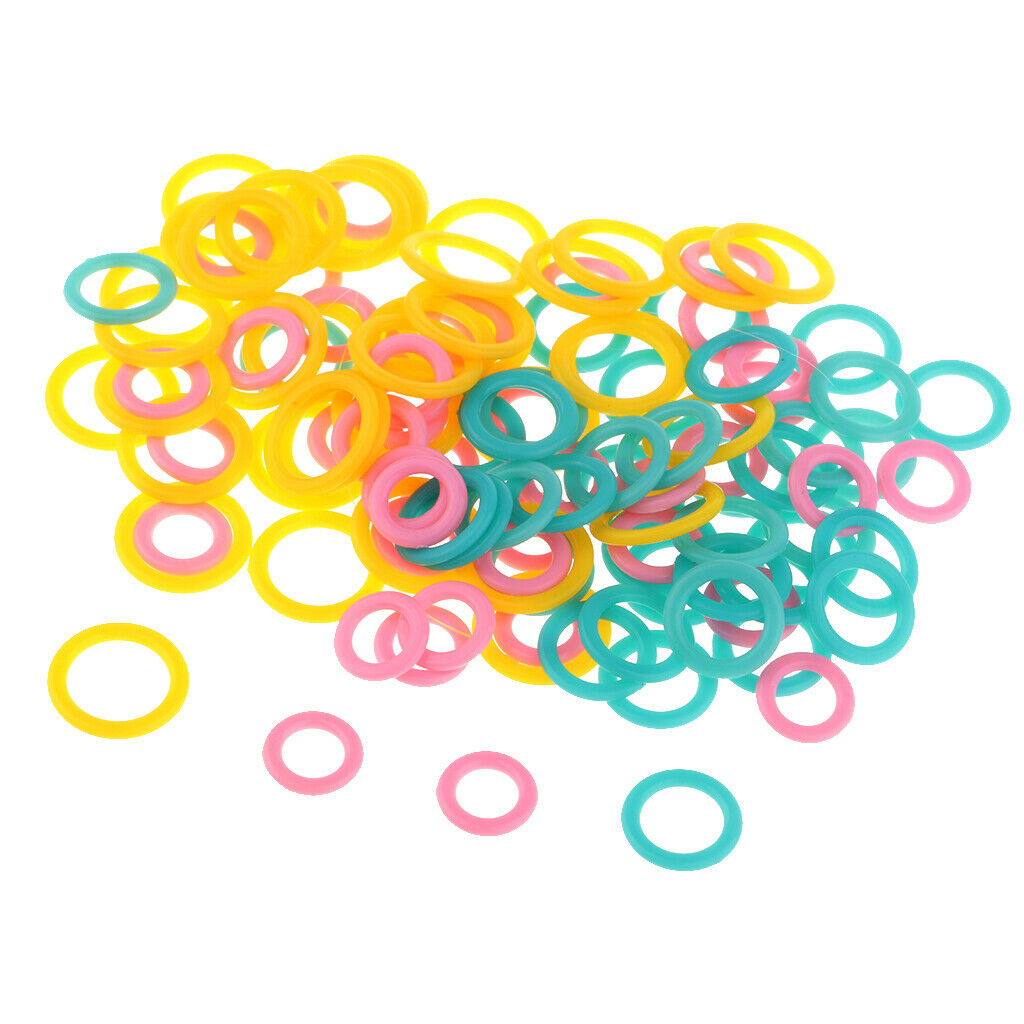 (120 Pieces) Colorful O-Rings & Stitch Ring Markers for Knitting/Crochet