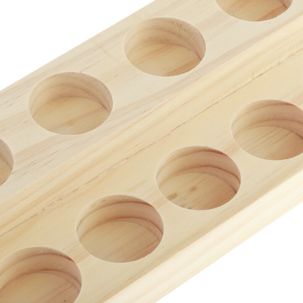 9 Slots Wooden Essential Oil Bag Box Display Rack , Portable Carrying Case