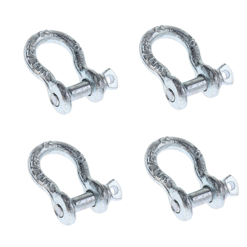 4 Pieces Marine Boat Chain Rigging Bow Shackle Captive Pin 6mm for 0.5ton