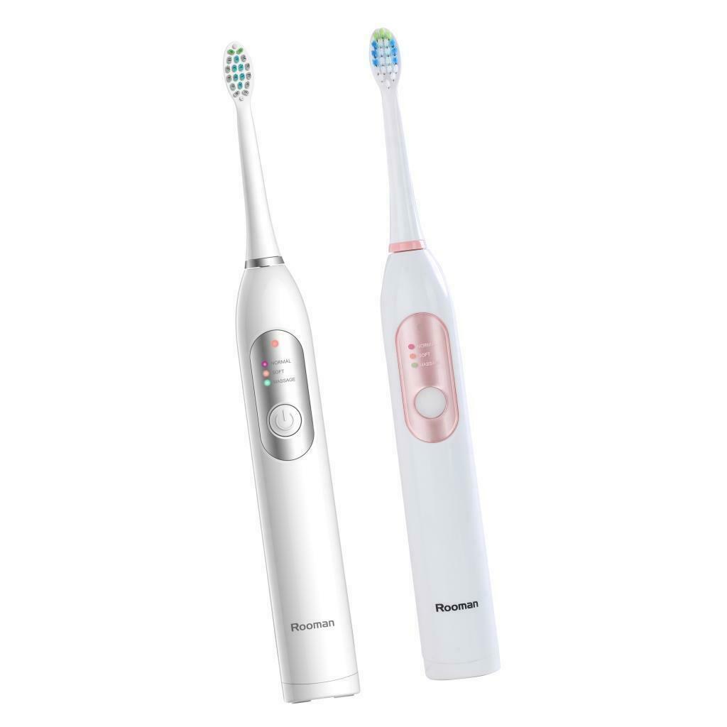 Washable Sonic Whitening Electric Toothbrush 2 Heads IPX7 for Adults Kids