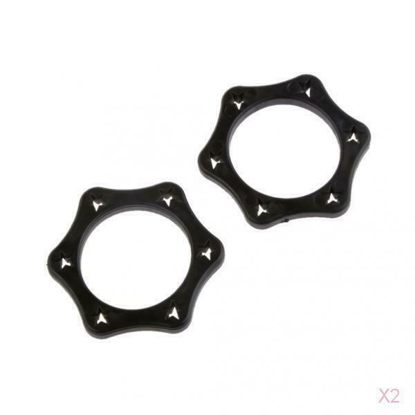 2x Hexagon Microphone Fall Shock Protector Anti Rolling Slip Ring Black