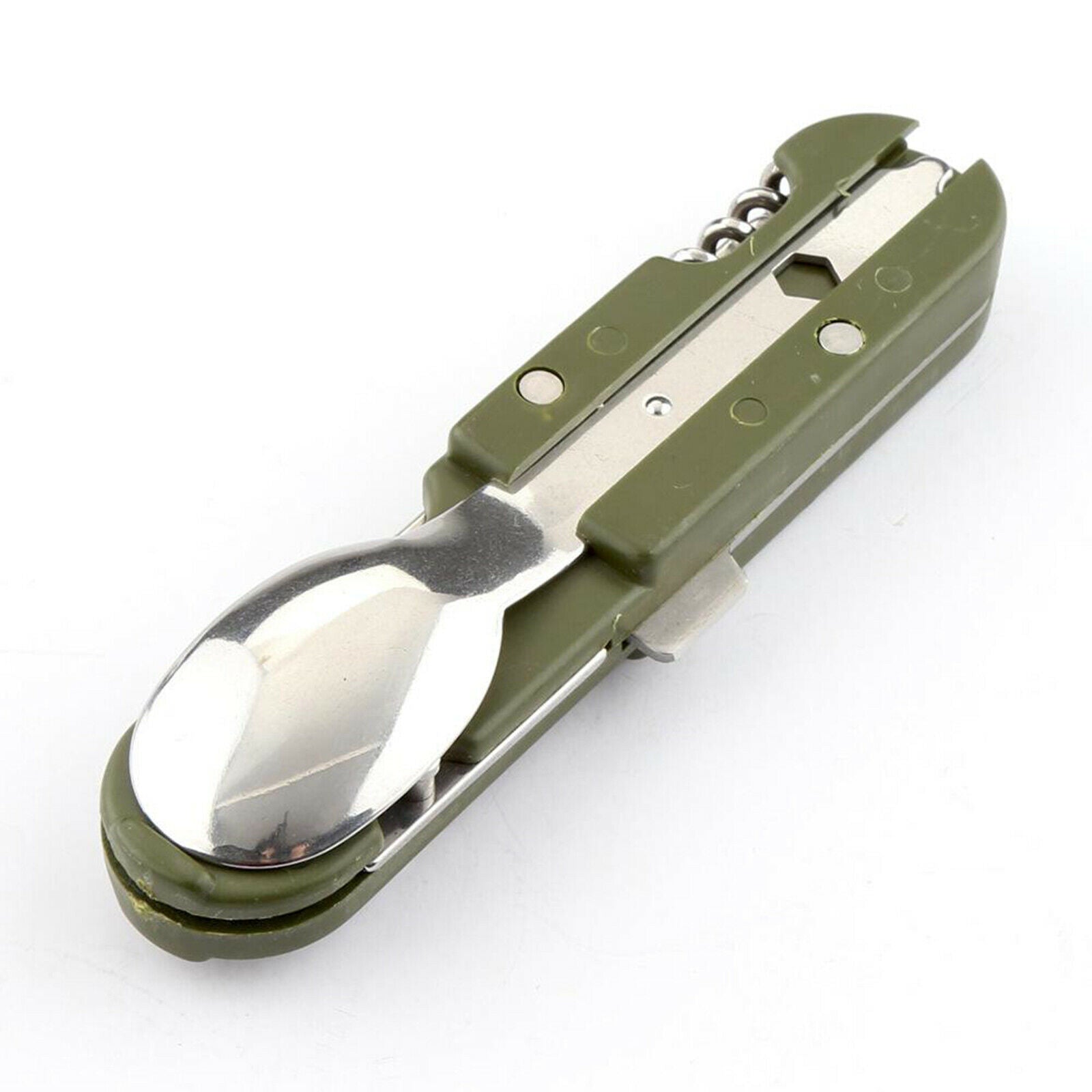 Outdoor 4 in 1 Stainless Steel Gadget Picnic Spork Spoon Fork Cutlery Utensil