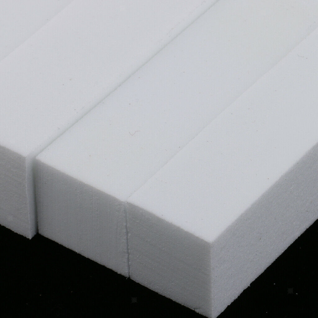10Pcs 4-Way Nail Polish Sponge Buffer Block UV Nails Files Tools White