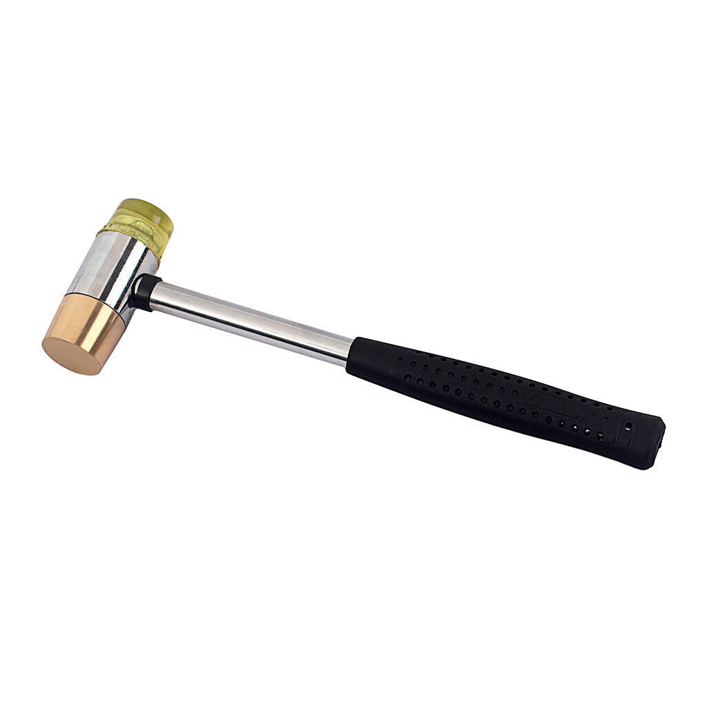 Fret Hammer 7/8" diameter head -UHMW&Brass head-Guitar luthier hammer Yellow
