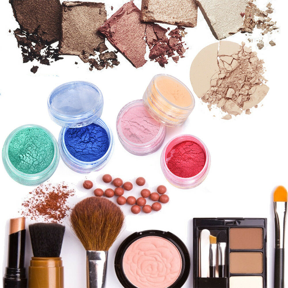 12 Color Glitter Making Bath Bomb Soap Dye Eye Shadow Makeup Pigment Mica Powder