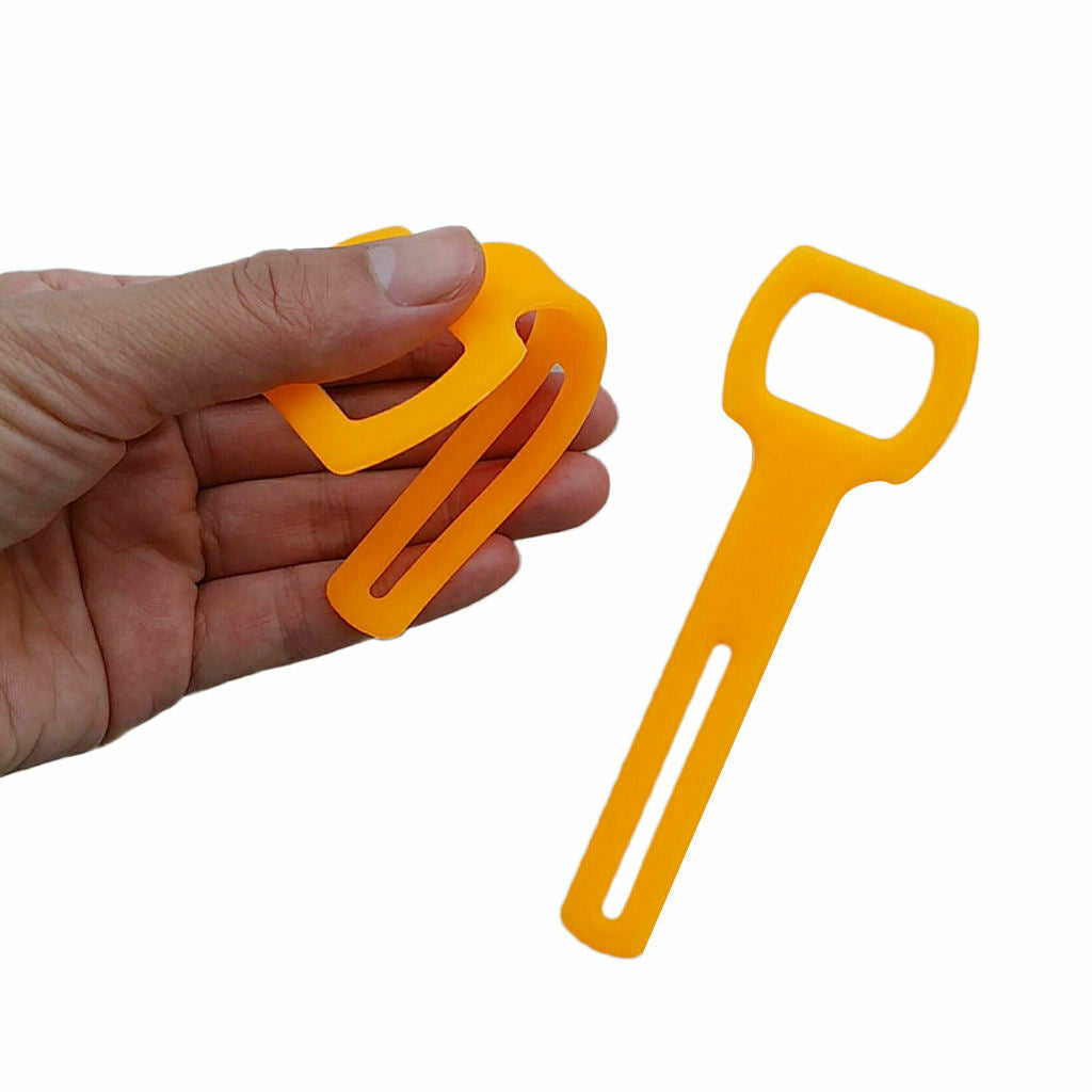 3X 2 Pieces Scuba Diving Silicone Rubber Regulator Octopus Holder Straps Orange