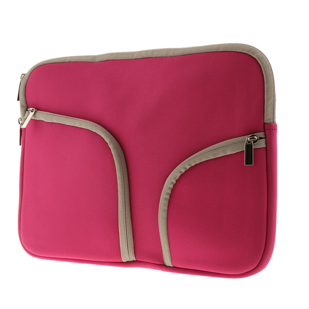 Sleeve Case Notebook Carry Bag Zipper Tablet Pouch for Macbook 13" Pink