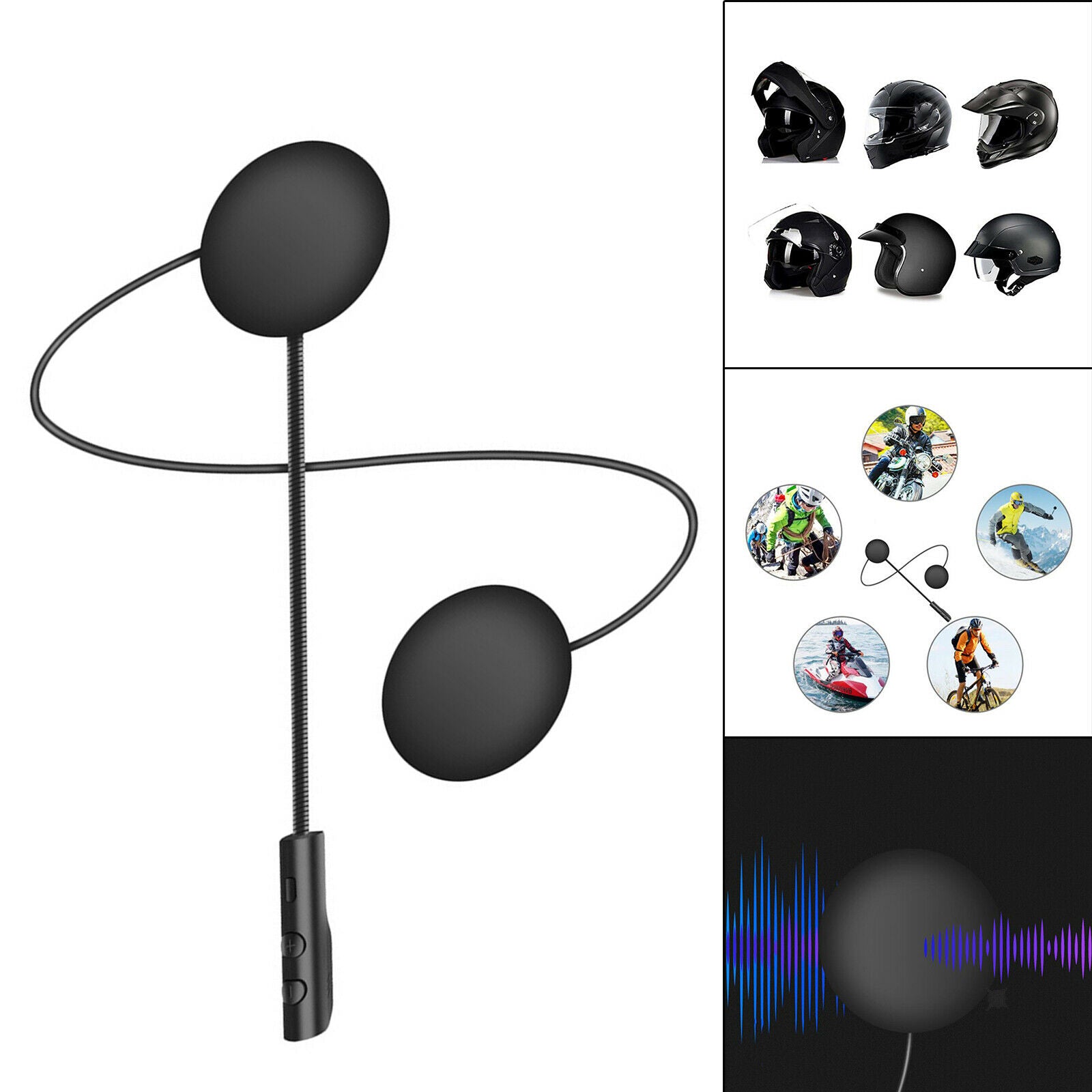 Helmet Bluetooth Headset Noise Cancellation Music Call Control for Riding