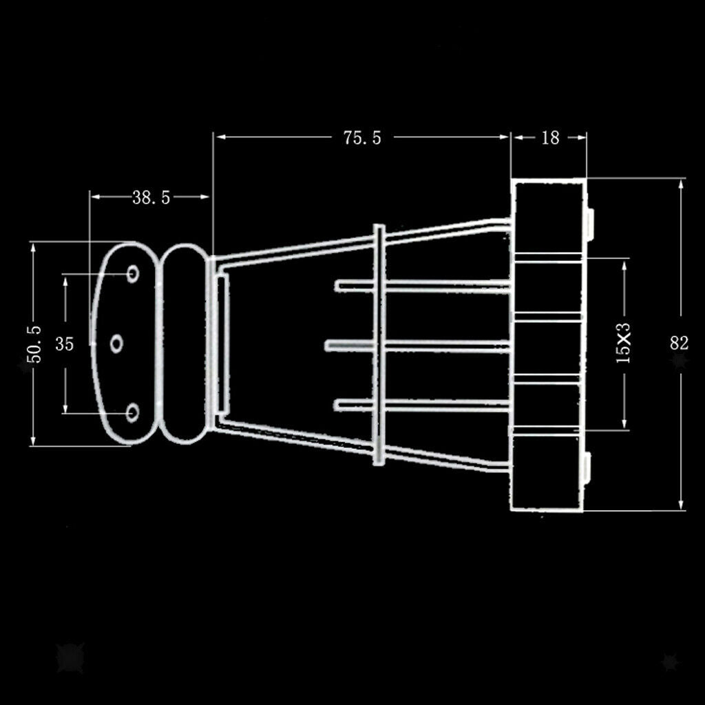 Electric Guitar Bass Parts Bridge Trapeze Tailpiece Replacement Parts 15mm