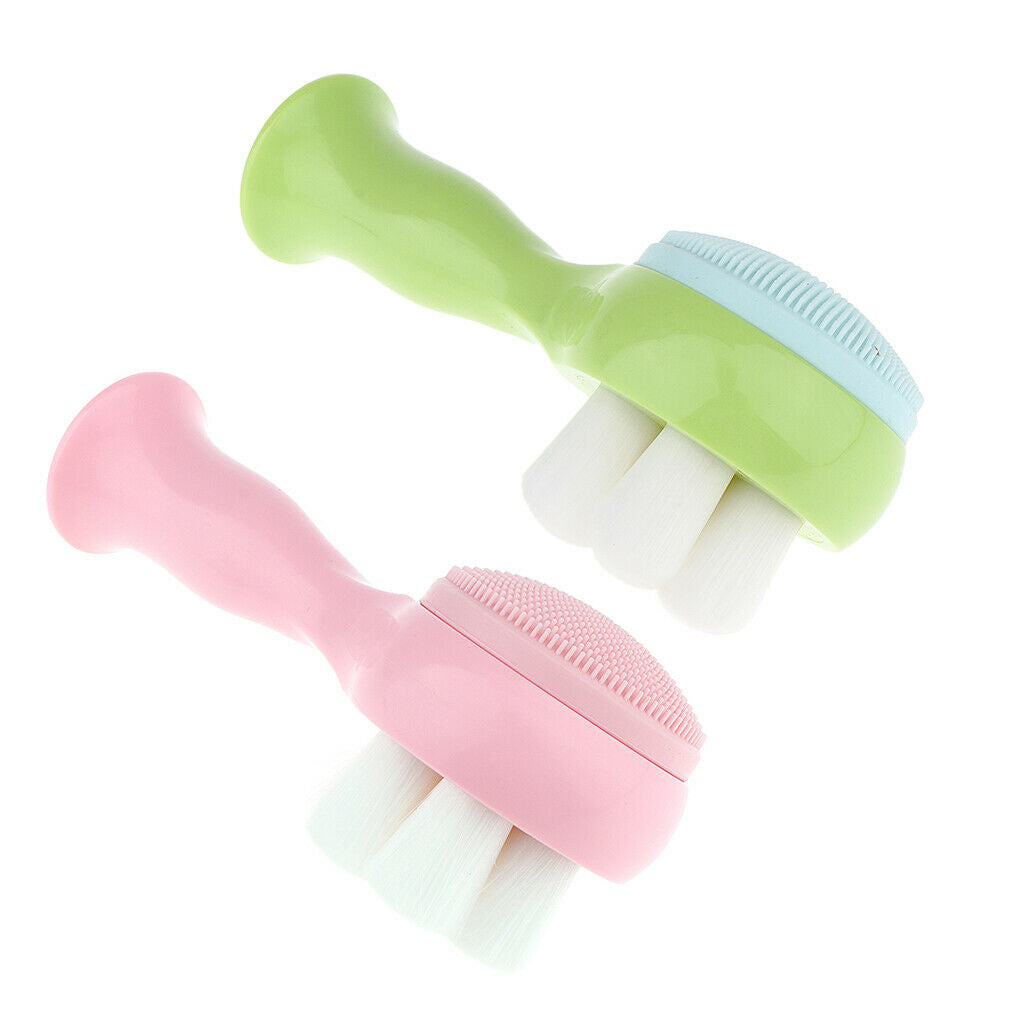 Silicone Facial Cleanser Massager Deep Pore Cleansing Face Brush Green