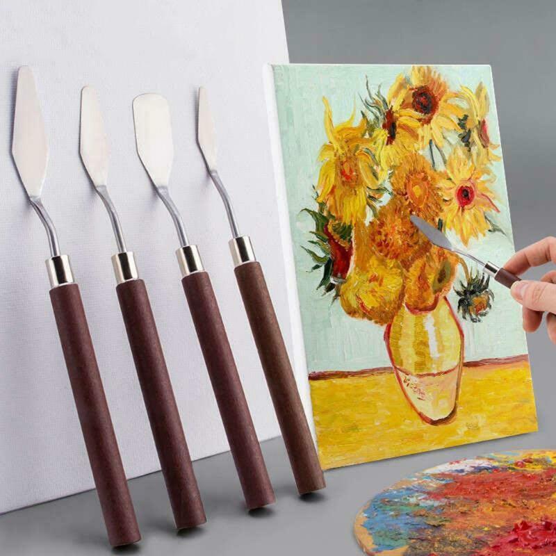 7 PCS Stainless Steel Spatula Palette Knives Oil Painting Accessories for Artist