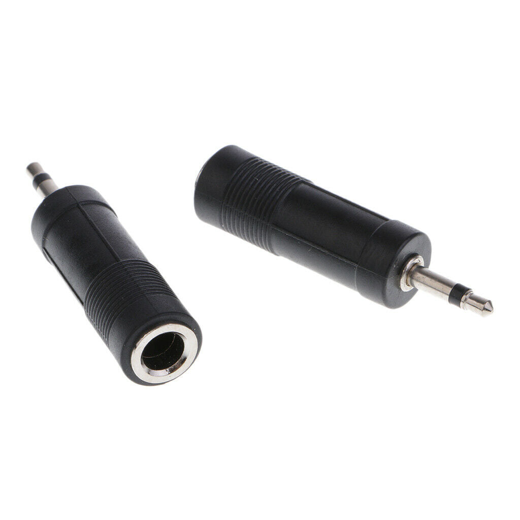 3.5mm 1/8"Male Plug Mono to 6.35mm 1/4"Female Jack Audio Converter 5Piece